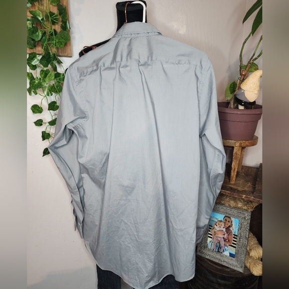 Christian Dior Monsieur Gray Button Down Size 14.5 32/33 - Picture 2 of 8